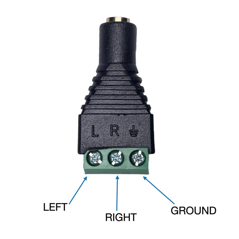 CESS 3.5mm Stereo TRS Female Jack to AV Screw Audio Terminal, Solder-Free, Quick Screw Connection for DIY, Test, Measurement, Surveillance, Engineering, 3-Screw Terminal Block Headphone Connector (4 Pack) - Image 2